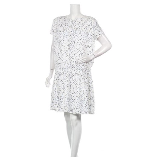 Sukienka biała Bellybutton z krótkimi rękawami trapezowa z okrągłym dekoltem mini 