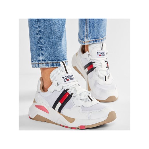 Tommy Jeans Sneakersy Tommy Jeans Cool Runner EN0EN00984 Biały Tommy Jeans 38 okazyjna cena MODIVO