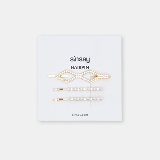 Sinsay - Spinki do włosów - Złoty Sinsay Jeden rozmiar okazyjna cena Sinsay