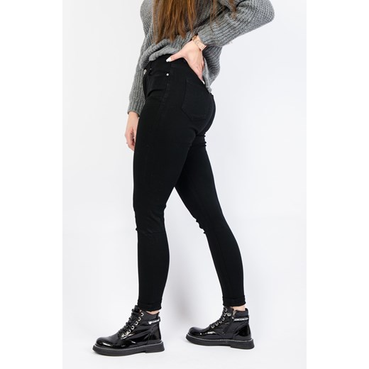 CZARNE SPODNIE SKINNY Z WYSOKIM STANEM -PLUS SIZE (M-4XL ) Olika 3XL olika.com.pl