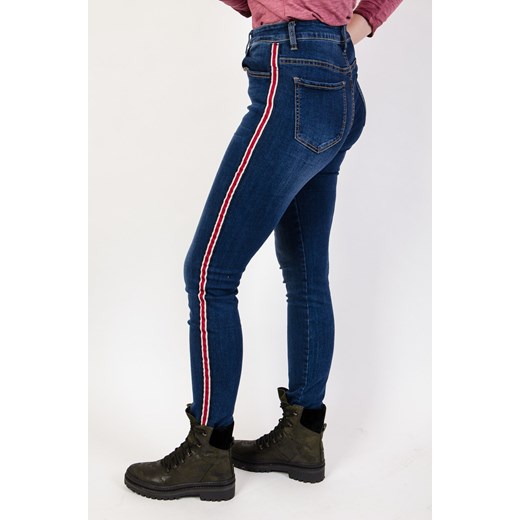 Spodnie jeansowe Plus Size z lampasami Olika M olika.com.pl