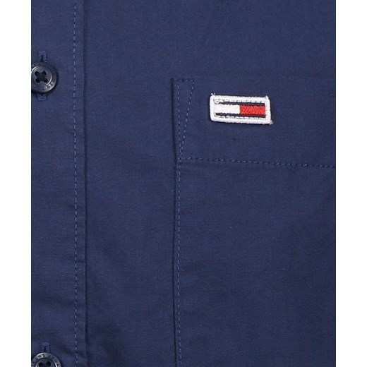 Koszula męska niebieska Tommy Jeans z długim rękawem bawełniana 