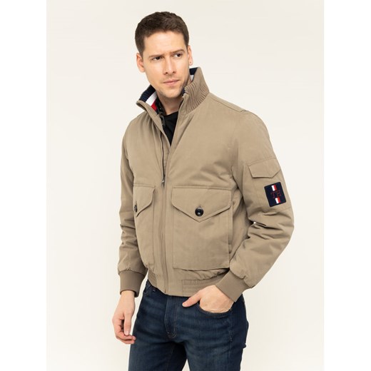 TOMMY HILFIGER Kurtka bomber Icon MW0MW12980 Beżowy Regular Fit Tommy Hilfiger L wyprzedaż MODIVO