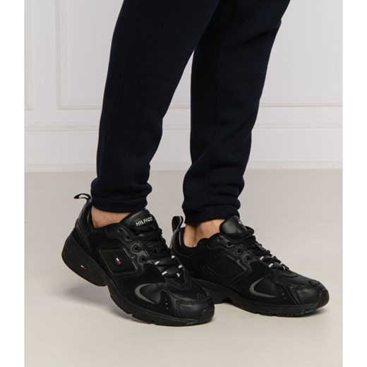 Buty sportowe męskie Tommy Jeans ze skóry sznurowane 