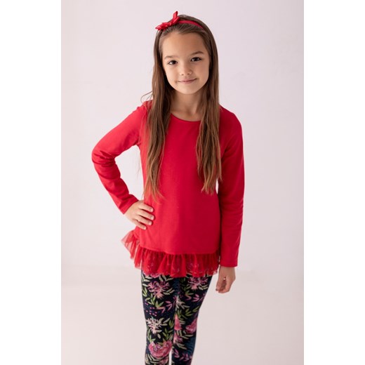 Bluzka dziewczęca Myprincess / Lily Grey czerwona z bawełny 