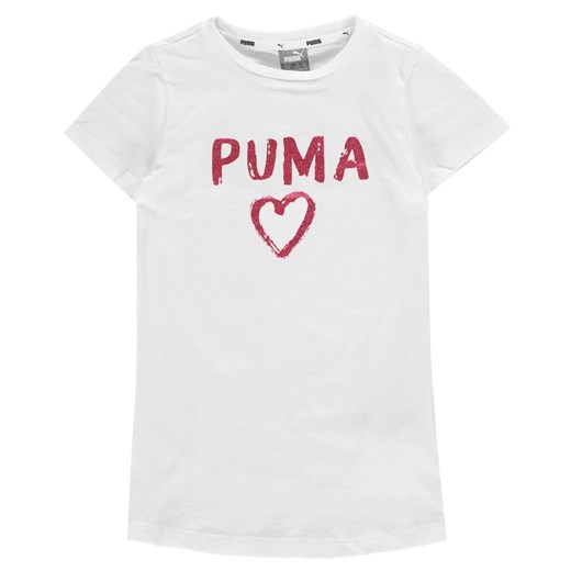 Puma Heart QT T Shirt Junior Girls Puma XL Factcool