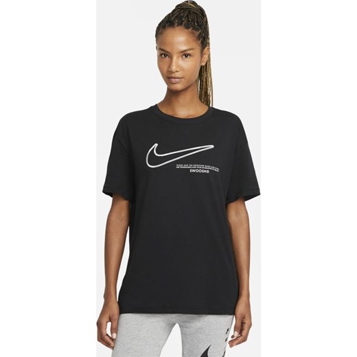 T-shirt damski Nike Sportswear Swoosh - Czerń Nike XL Nike poland