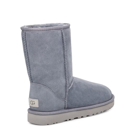 Śniegowce damskie szare UGG płaskie jesienne skórzane casual 