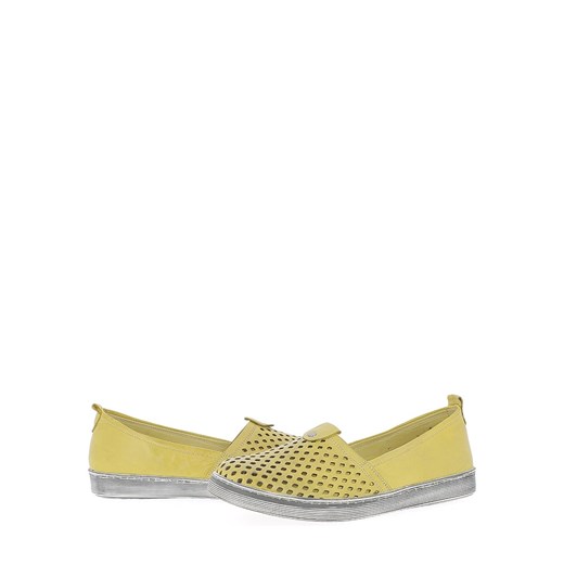 Skórzane slippersy w kolorze żółtym Andrea Conti 39 Limango Polska