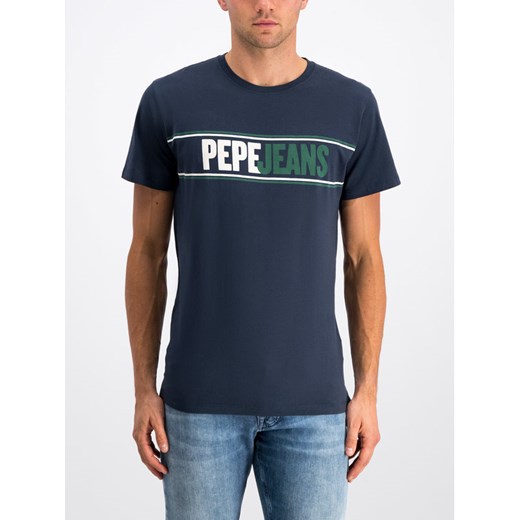 Pepe Jeans T-Shirt Kelian PM506757 Granatowy Regular Fit Pepe Jeans M MODIVO promocyjna cena