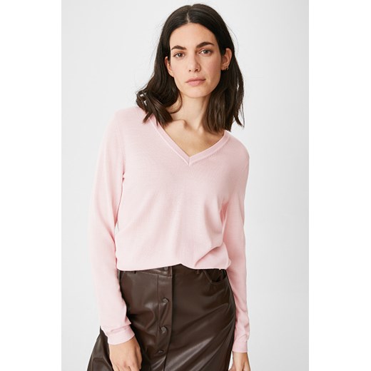 C&A Sweter z wełny merynosowej, Czerwony, Rozmiar: XS Yessica Premium XS okazyjna cena C&A