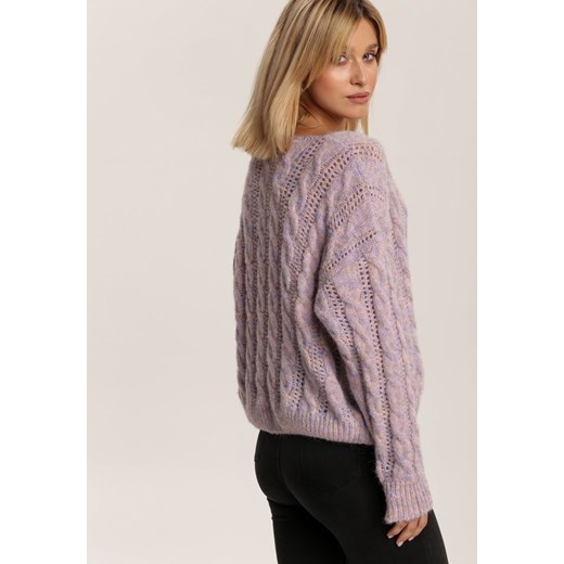 Jasnofioletowy Sweter Nemoryera Renee S/M okazyjna cena Renee odzież