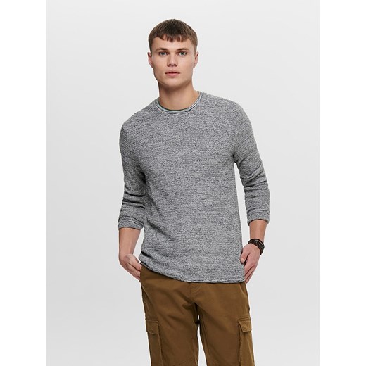 Sweter męski Only & Sons szary casual 
