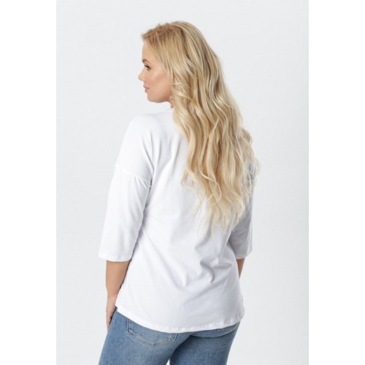 Biała Bluzka Aurathia L/XL Born2be Odzież promocyjna cena