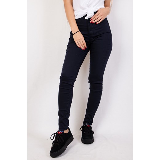 Granatowe spodnie skinny jeans z wysokim stanem Olika M olika.com.pl wyprzedaż