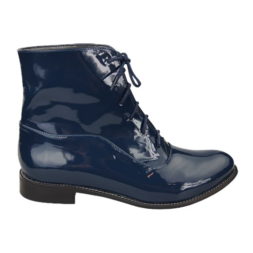 Botki Jankobut skórzane na płaskiej podeszwie 