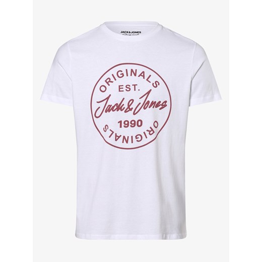 Wielokolorowy t-shirt męski Jack & Jones z napisami 