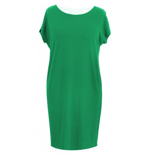 Prosta zielona sukienka z kokardą izabela s/m (40/42) Sklep XL-ka