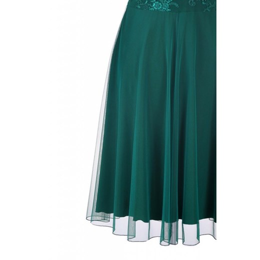 Zielona wieczorowa sukienka z koronką lucille 44 Sklep XL-ka