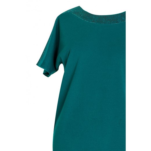 Wieczorowa błyszcząca sukienka - mireia - butelkowa zieleń 42 44 Sklep XL-ka
