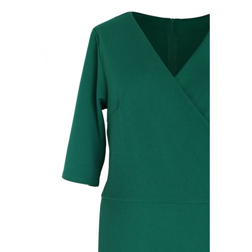 Sukienka z kopertowym dekoltem gabriela - butelkowa zieleń 44/46 Sklep XL-ka