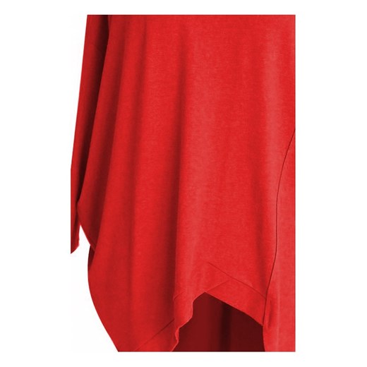 Czerwona tunika asymetryczna lori 2 (cieplejszy materiał) Sklep XL-ka