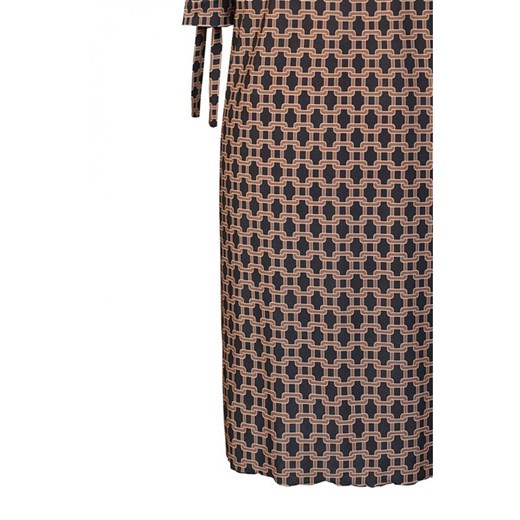 Czarno-brązowa sukienka hiszpanka z wzorem - marita 1 (40/42) Sklep XL-ka