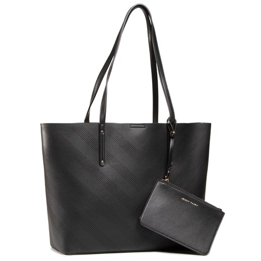 Shopper bag Jenny Fairy mieszcząca a8 czarna elegancka na ramię 
