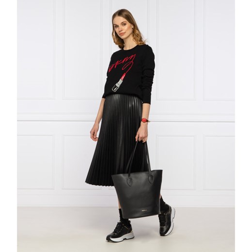 Sweter damski DKNY z okrągłym dekoltem 