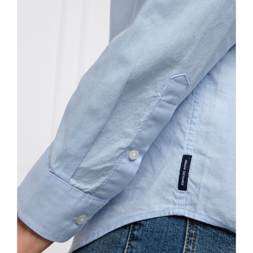 Koszula męska Armani Exchange niebieska z długimi rękawami 