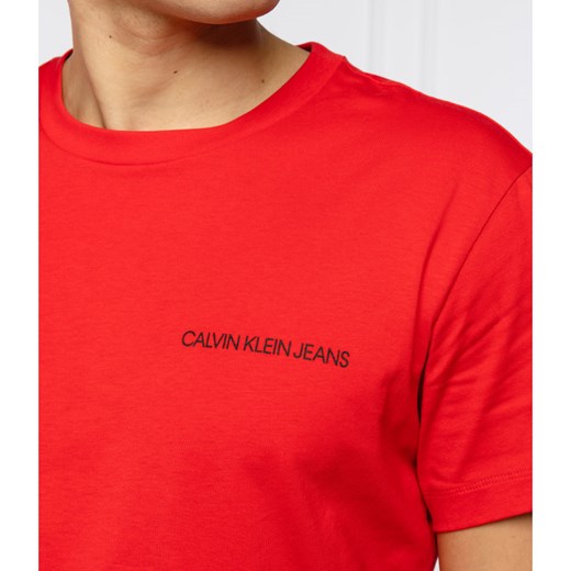 Calvin Klein t-shirt męski pomarańczowa z krótkim rękawem 