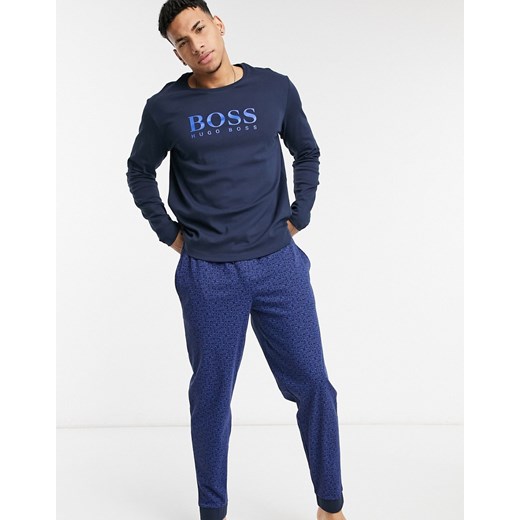 BOSS Bodywear – Granatowy zestaw z T-shirtem i joggersami M Asos Poland