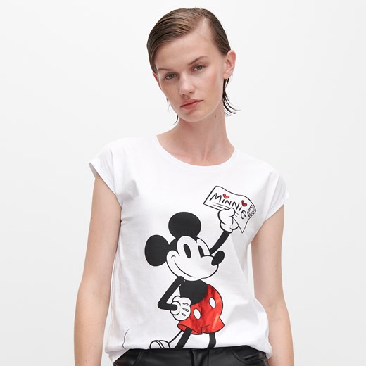 Reserved - T-shirt Mickey Mouse - Biały Reserved M promocyjna cena Reserved
