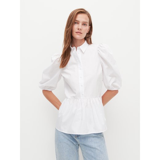Reserved - Koszula z bufiastymi rękawami - Biały Reserved 42 okazyjna cena Reserved