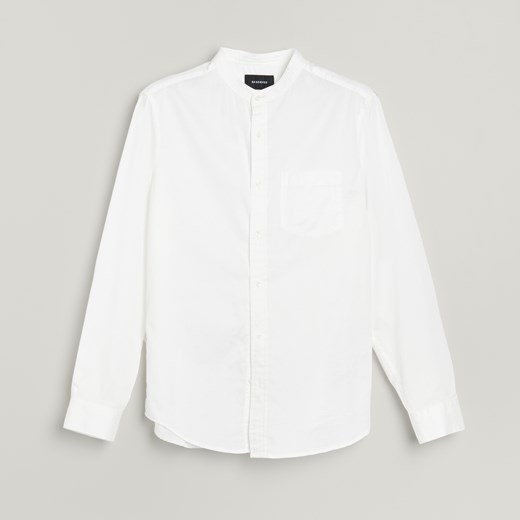 Reserved - Gładka koszula slim fit ze stójką - Biały Reserved XS promocja Reserved
