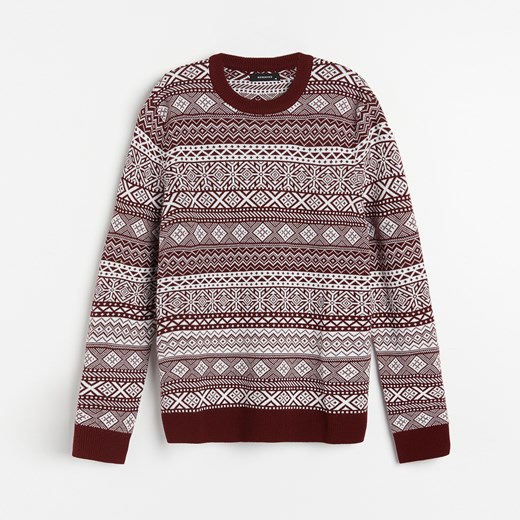 Reserved - Sweter ze świątecznym motywem - Brązowy Reserved S promocyjna cena Reserved