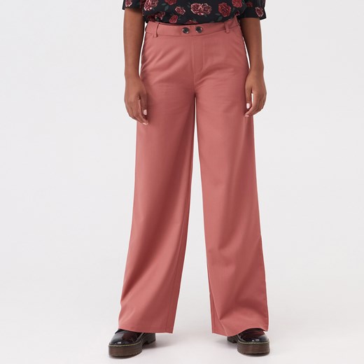 Sinsay - Luźne spodnie z paskiem - Różowy Sinsay L Sinsay okazja
