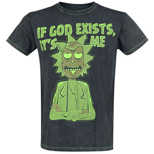Rick And Morty - If God Exists, It&apos;s Me - T-Shirt - czarny 3XL EMP