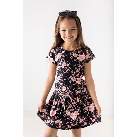 Czarna sukienka dla dziewczynki w różowe kwiaty 98 Wiosna/Lato Myprincess / Lily Grey myprincess.pl