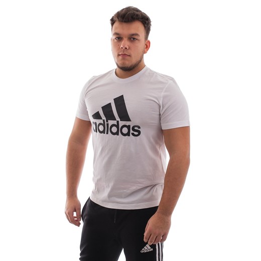 T-shirt męski Adidas biały z krótkimi rękawami 