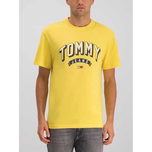 Tommy Jeans T-Shirt Essential DM0DM07014 Żółty Regular Fit Tommy Jeans M promocja MODIVO