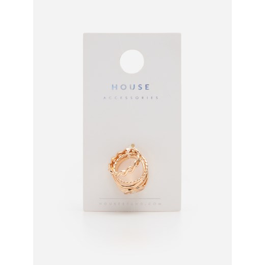 House - Zestaw pierścionków w kolorze złota - Złoty House ONE SIZE House