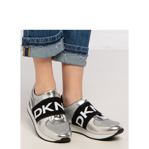 Buty sportowe damskie DKNY sneakersy skórzane 