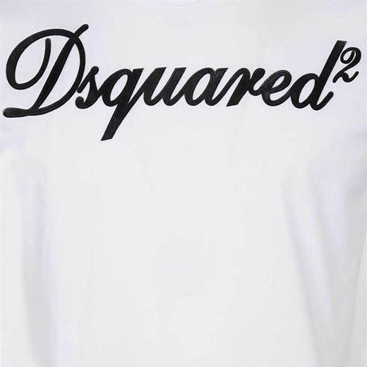 T-shirt męski Dsquared2 biały bawełniany 
