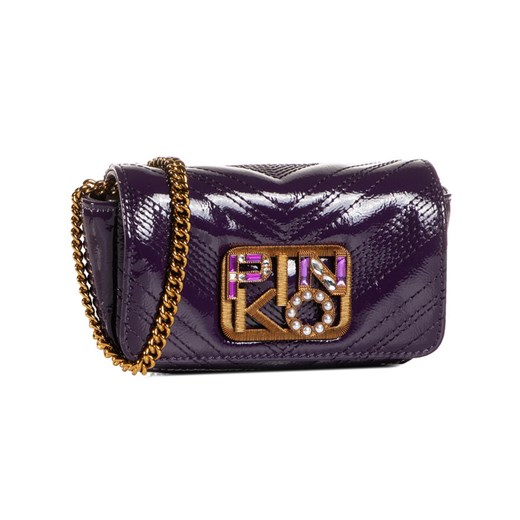 Pinko Torebka Logo Tiny Polish C. AI 20-21 PLTT 1P21T5 Y6JG Fioletowy Pinko 00 okazyjna cena MODIVO
