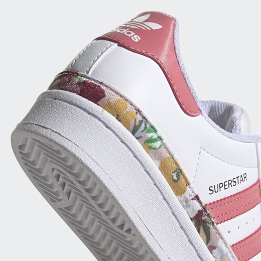 Buty sportowe dziecięce białe Adidas w kwiaty 