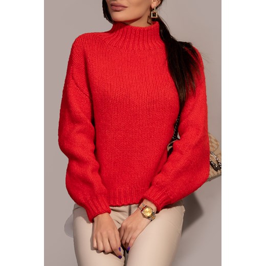 Sweter damski DORENA RED uniwersalny promocja Ivet Shop