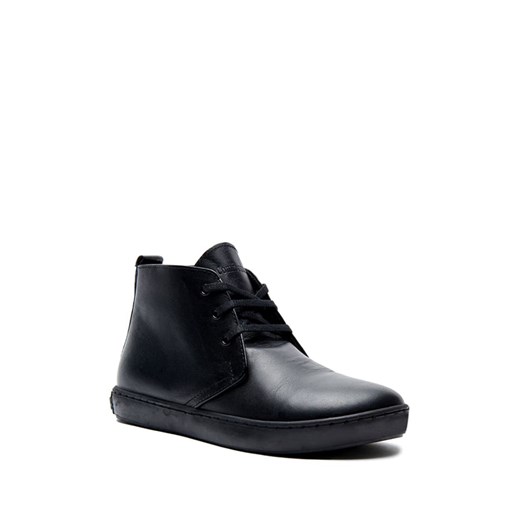 Botki Comfortfusse sznurowane na płaskiej podeszwie skórzane casual 