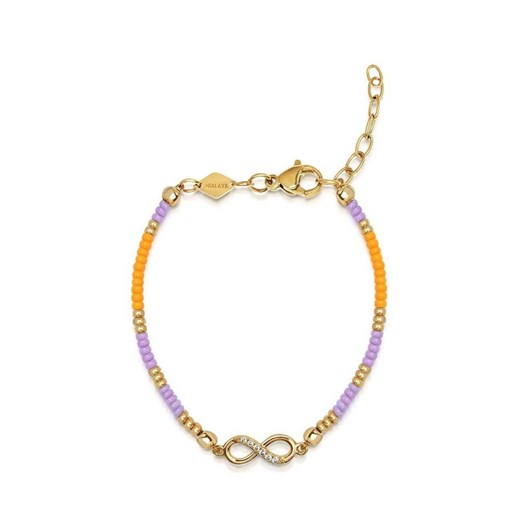 Women's Infinity Mini Beaded Bracelet with Gold Nialaya ONESIZE okazyjna cena showroom.pl