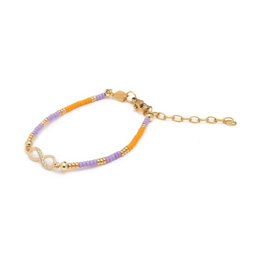 Women's Infinity Mini Beaded Bracelet with Gold Nialaya ONESIZE okazja showroom.pl